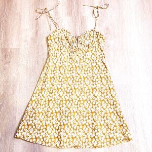 White Fox Boutique Yellow Floral Mini Dress